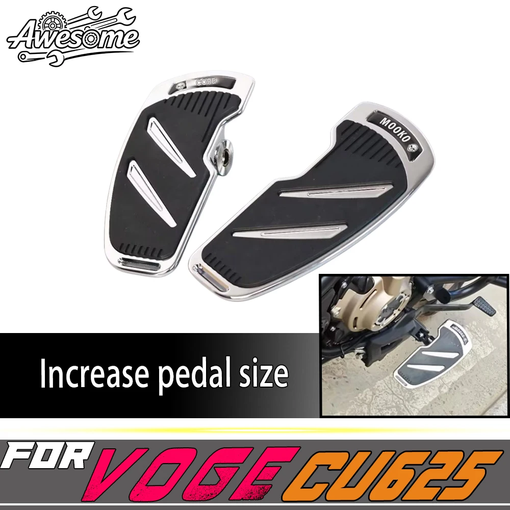 Fit VOGE CU625 Large Extended Foot Pegs Footboard For CU 625 625 CU 625CU