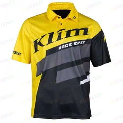 2022 KLIM RACE SPEC EDITION Factory Racing Team Mens Big Size Casual Short Sleeve Polo Collar T-Shirt