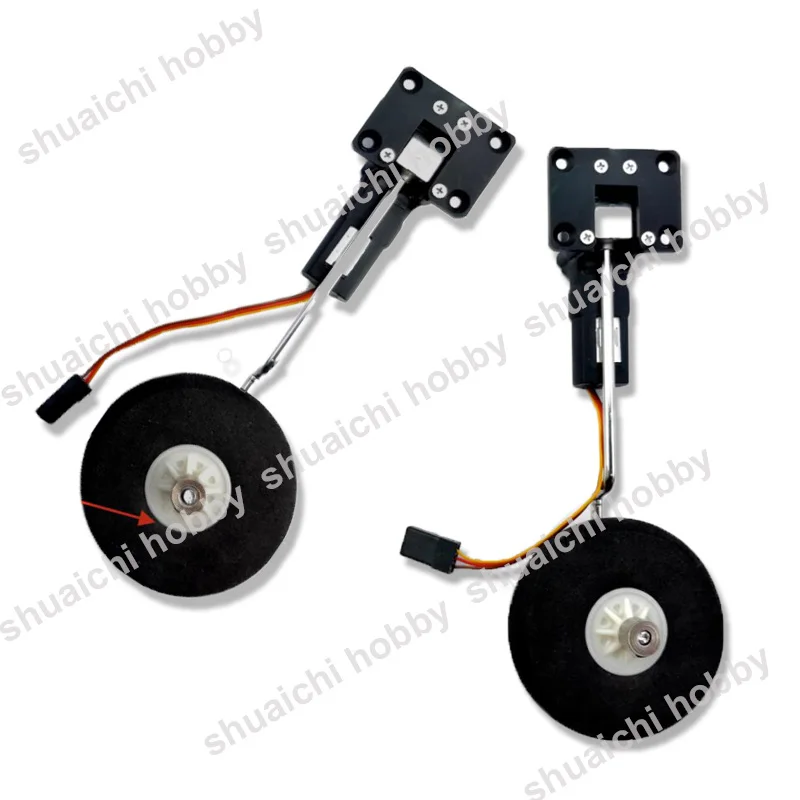 2PCS 90° 25g Worm Type Servo Retractable Landing Gear JR Plug 3mm Shaft Foldable Undercarriage for RC Model Airplane Drone