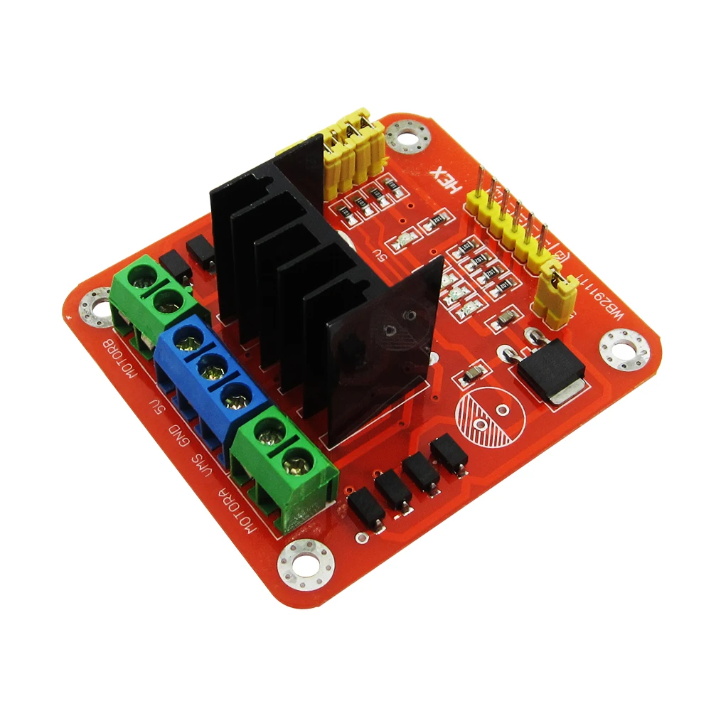 1pcs L298N Dual Bridge DC Stepper Motor Driver Shield Module Expansion Controller Board
