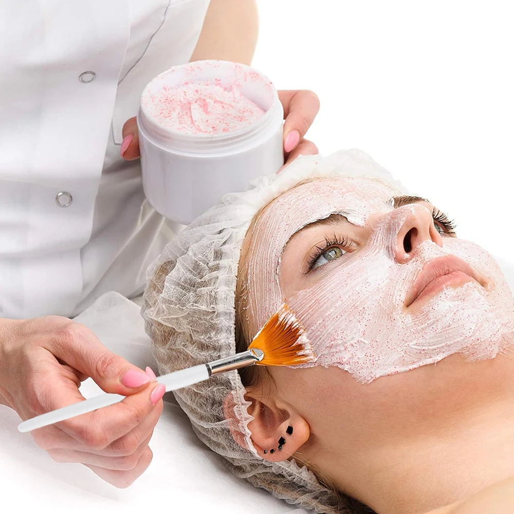 15 piezas de cepillos de máscara de ventilador Facial, aplicador de cepillo de máscara suave, cepillos de máscara Facial de esteticista para mujeres y niñas, herramientas cosméticas