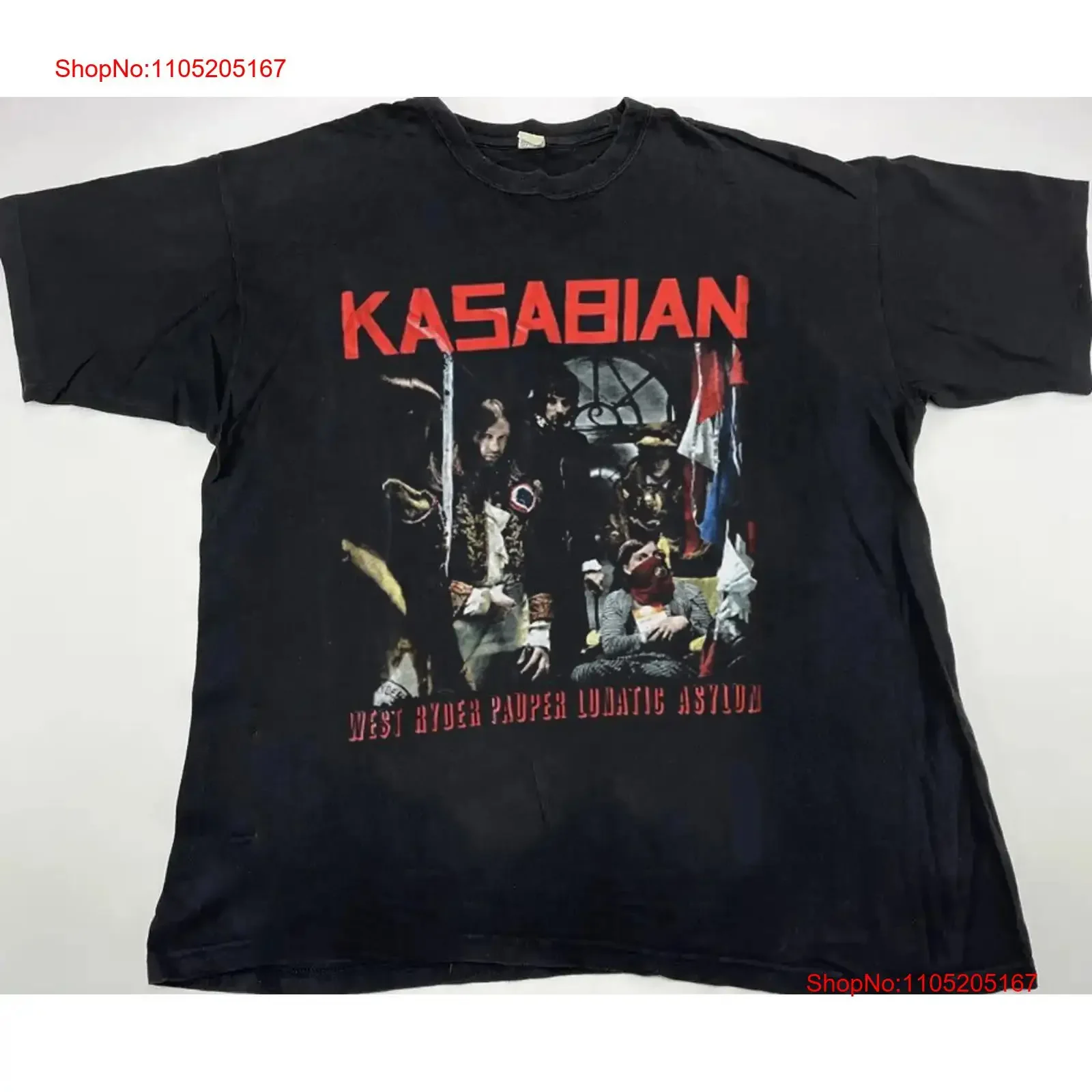 Kasabian T Shirt West Ryder Pauper Lunatic Asylum vintage black tee TE8566 vintage Washed Soft Versatile Comfortable Casual