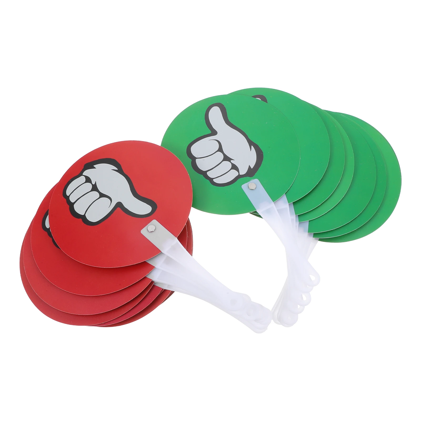 

30 Pcs Voting Paddle Reusable Judge Board Classroom Game Supplies Teacher Wall Hook Green Teaching Equipment