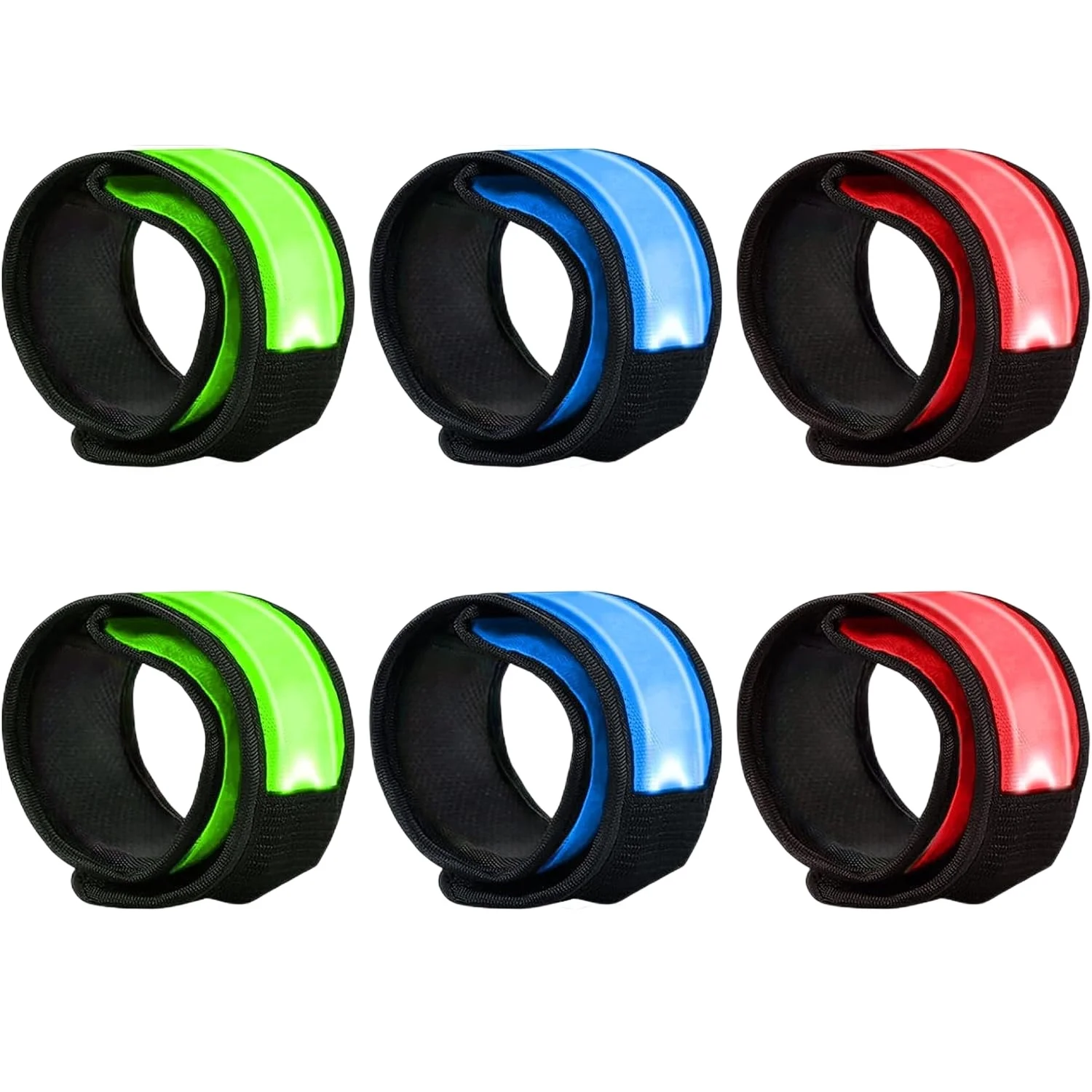 

Kids Night Safety LED Light Wristband Reflective Armband Magic Band For Running Walking Parties