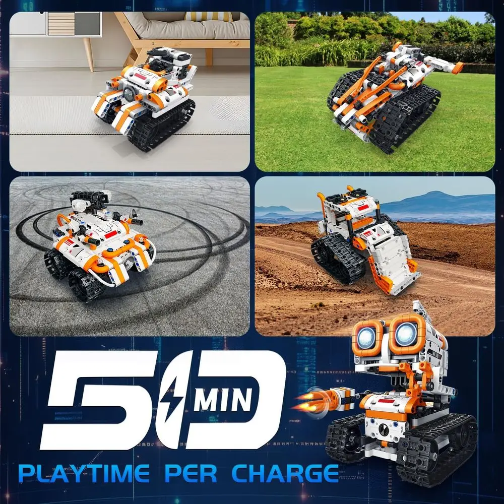STEM Robotics Kit: 560+ Pieces, App/Remote Control, Compatible with LEGO, Coding & Programming, Ideal Gift for Boys Aged 8-14