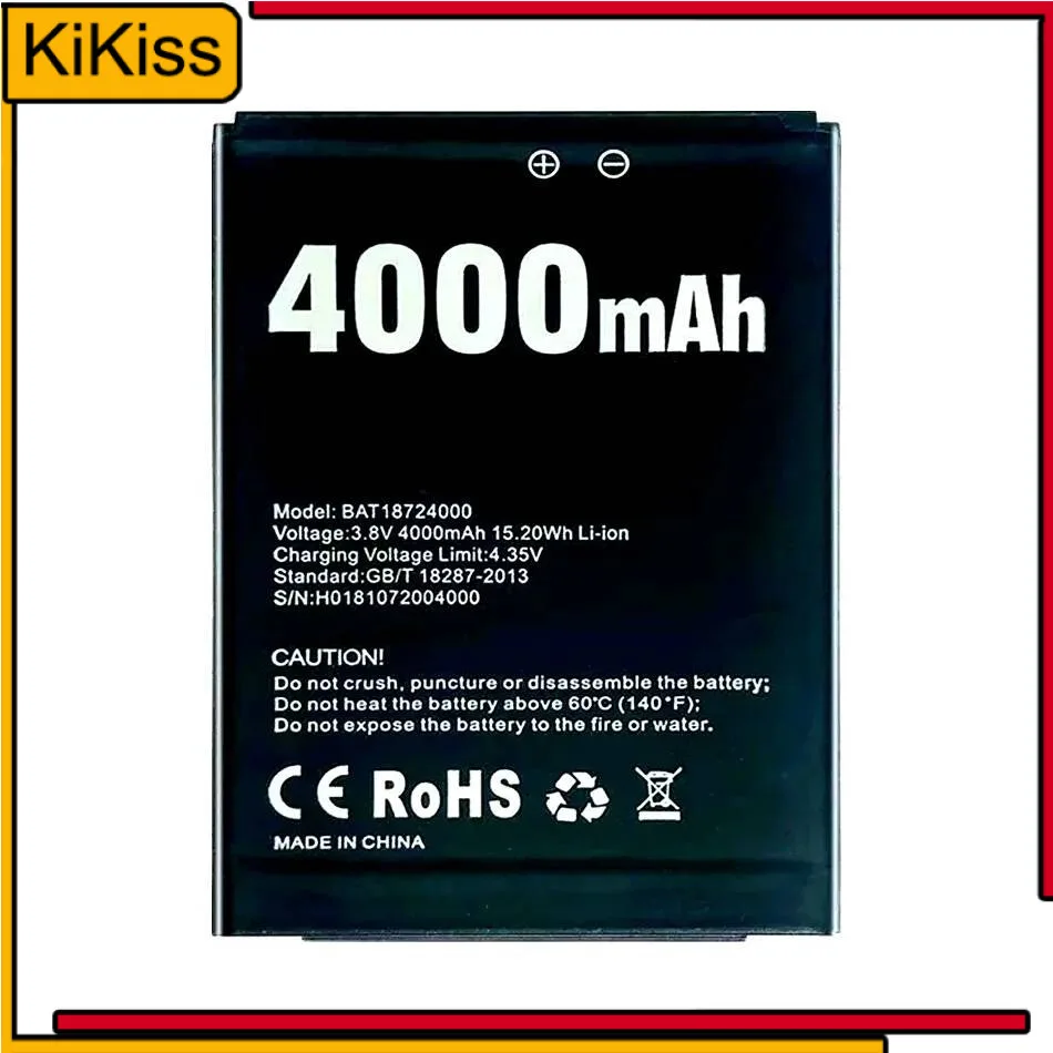 

Lightweight Mobile Phone Battery 4000mAh BAT18724000 Long-Lasting Performance For Doogee X70