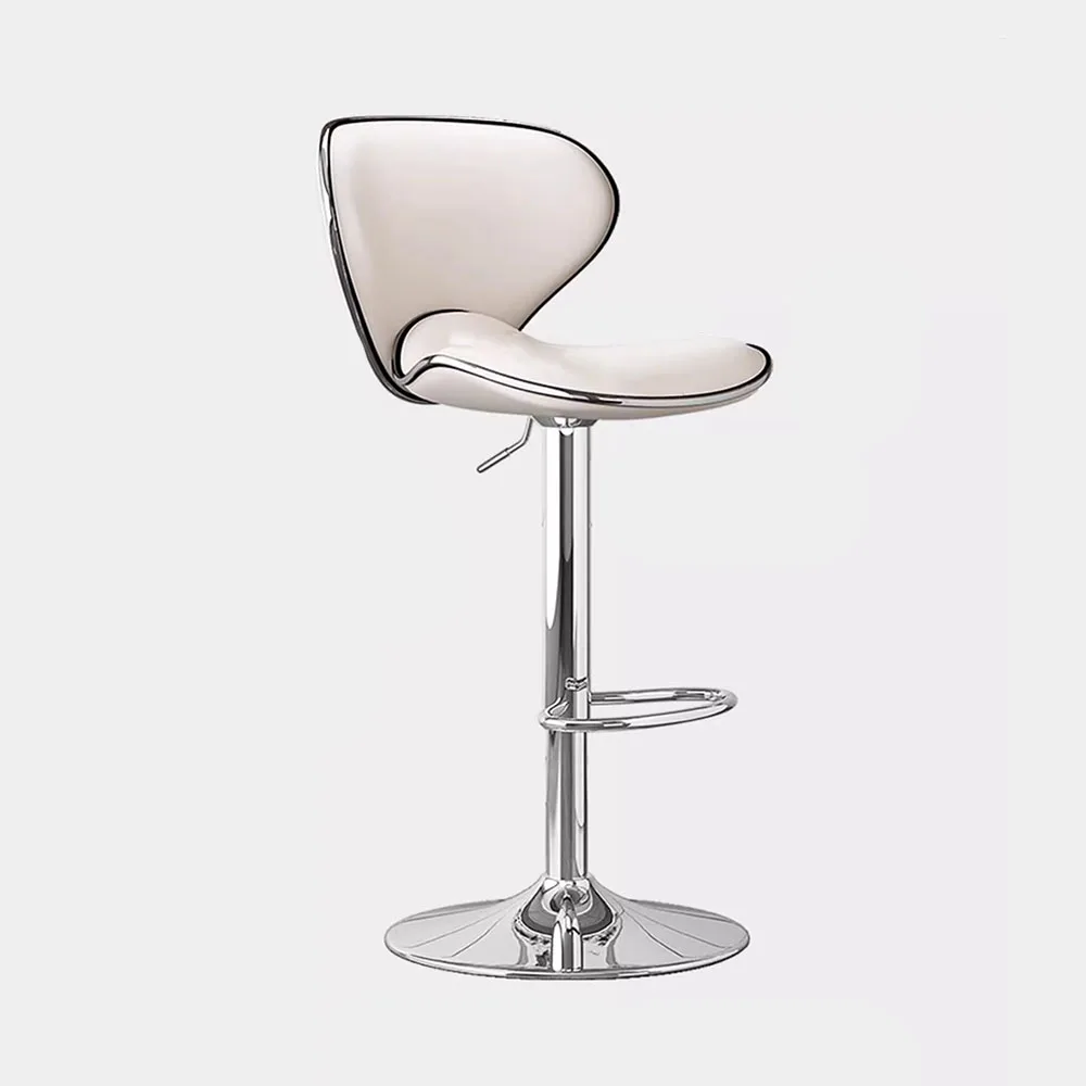 Simple and Elegant Bar Chair with Backrest, Suitable for Kitchen Island and Breakfast Nook, Adjustable Height Barstool Bar Chair