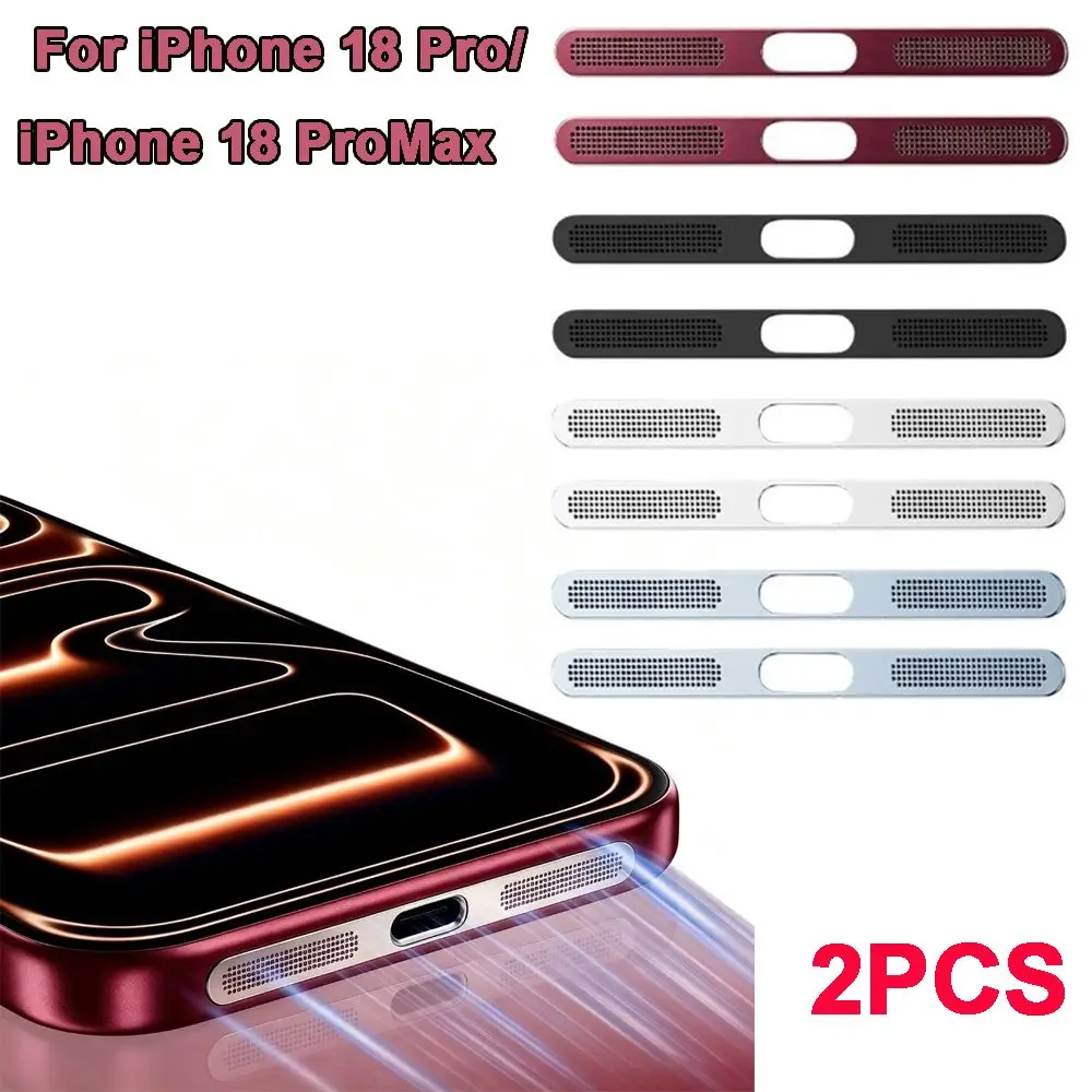 2pcs Metal Phone Dust Proof Mesh Lossless Sound Quality Anti Dust Phone Dust Guard Scratch-resistant for iPhone 18 Pro Max