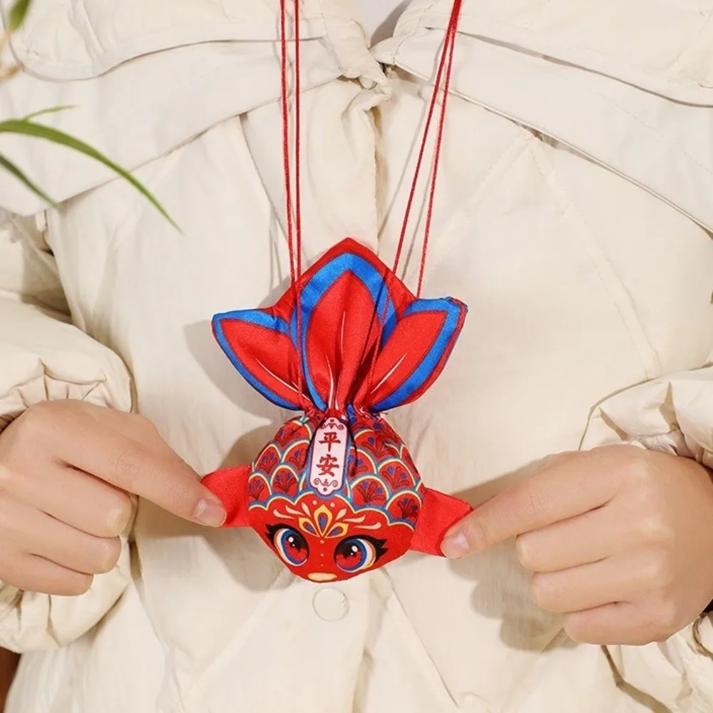 Chinese Style Cartoon Koi Sachet Bag Handmade Ancient Fish Ornament Hanging Blessing Sachet Money Bag Car Interior