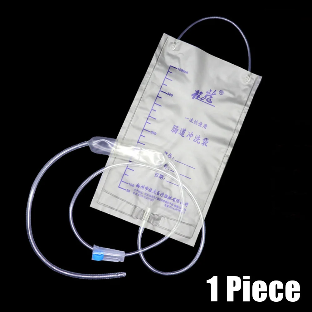 10Set 1000ml Washing Intestine Enema Bag Flusher Constipation Anal Vagina Cleaner Disposable Colon Cleaning Coffee Detox Bag