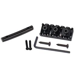 Locking Nut and String Tension Bars String Retainers for Floyd Rose tremolo Guitar Bridge - BLACK