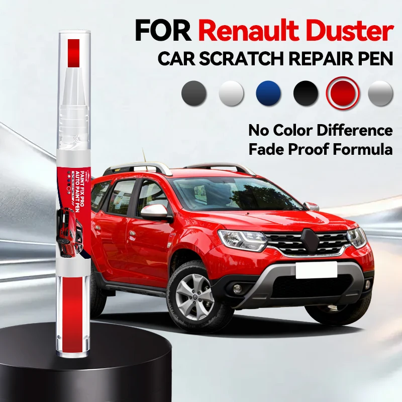 

Ручка-корректор для ремонта автомобильной краски Renault Duster 2010-2025: аксессуары для устранения царапин, цвета: оранжевый ENJ, синий, красный C70, серебристый, белый QND