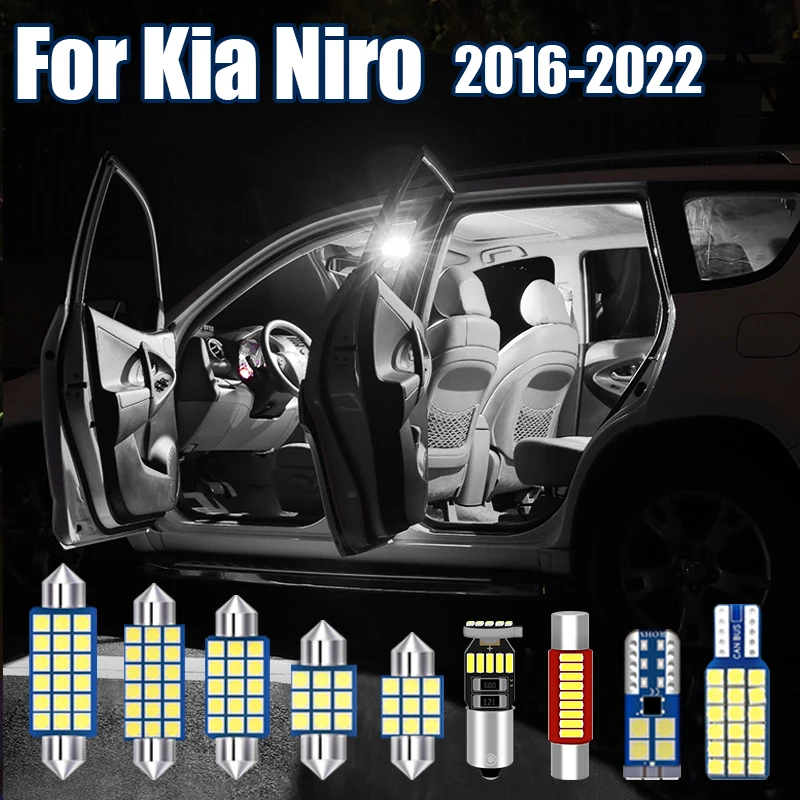 For Kia Niro 2016 2017 2018 2019 2020 2021 2022 Niro EV Car LED Bulb Interior Reading Lamp License Plate Trunk Light Accessories