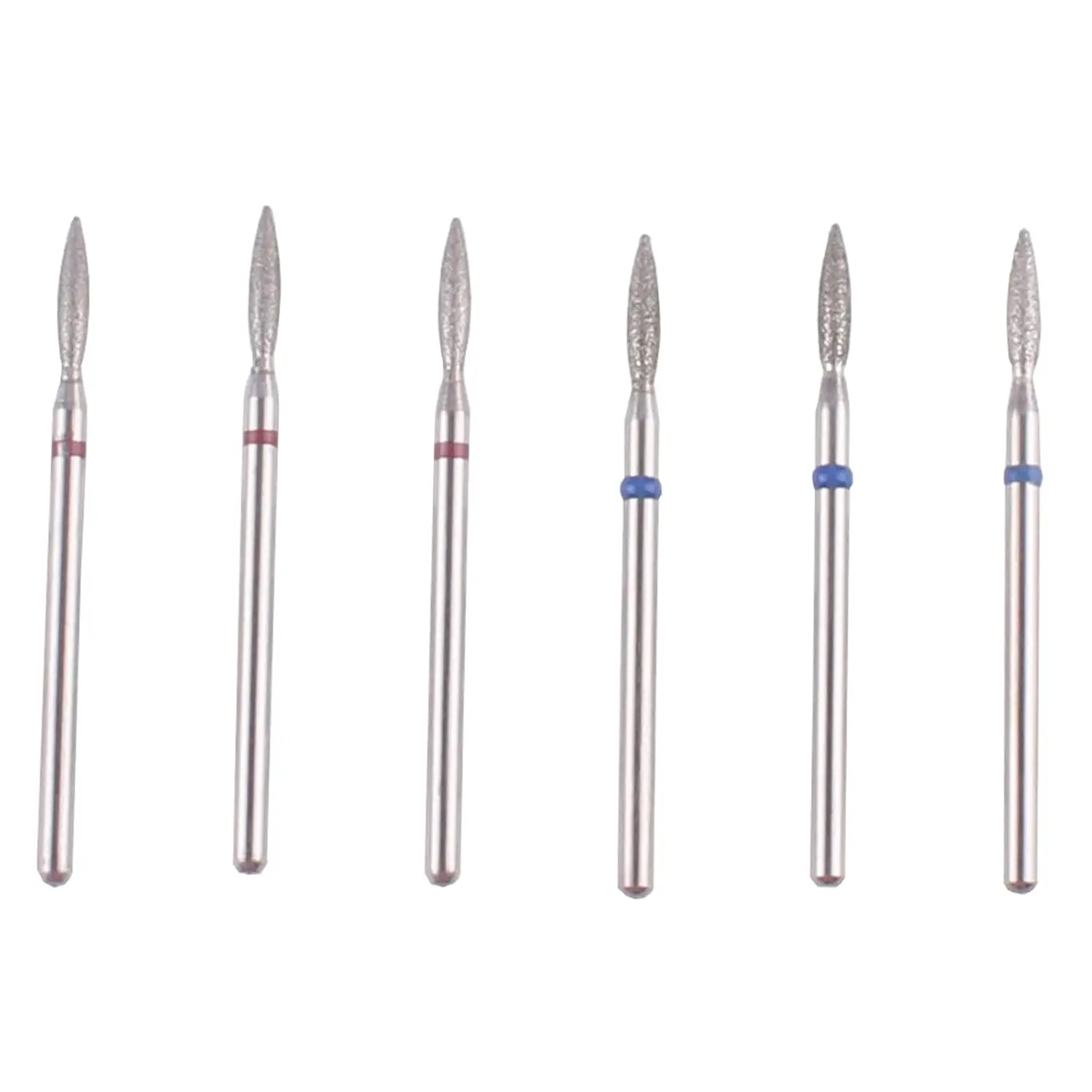 

Diamond Cuticle Nail Drill Bits Set, 6pcs Pro Manicure Efile Bits for Nail Prep, 3/32 Shank (Fine+Medium)