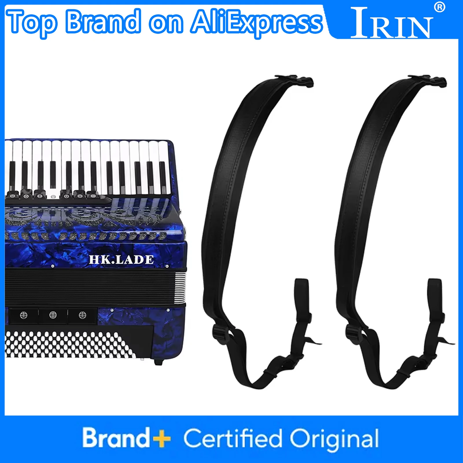 

Регулируемый ремень IRIN для аккордеона 96-120, плечевой ремень для бас-аккордеона, мягкий бархатный плечевой ремень, аксессуары для клавиатурных инструментов