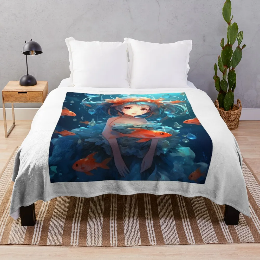 

Magical Forest Anime Creatures Throw Blanket Soft Beds bed plaid Decorative Sofas Hairys Blankets