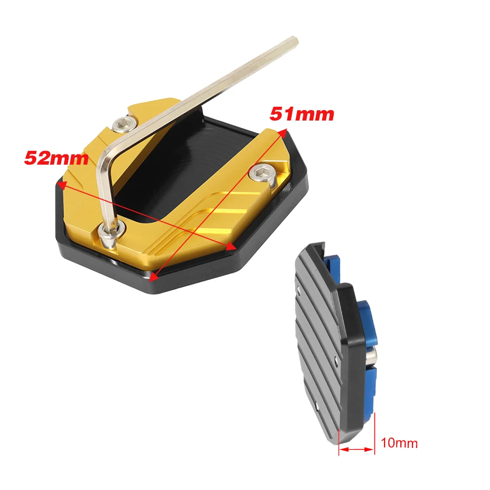 Universal Scooter Motorcycle Bike Kickstand Extender Foot Side Stand Extension Pad Support Plate Anti-skid Enlarged Base