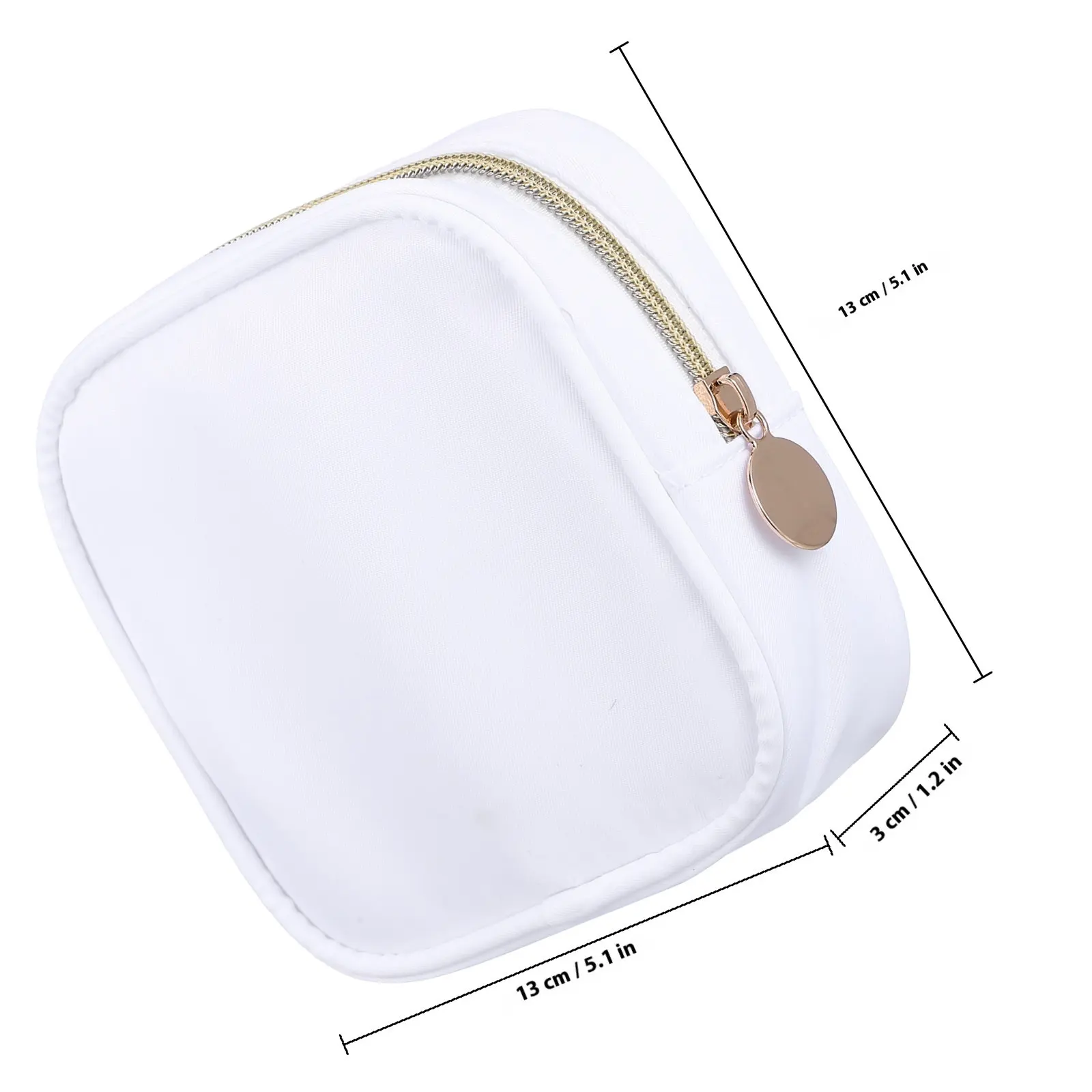 Clear Front Mini Makeup Bag Smooth Zipper Closure Compact Travel Pouch for Cosmetics Skincare Toiletries Earphones Makeup