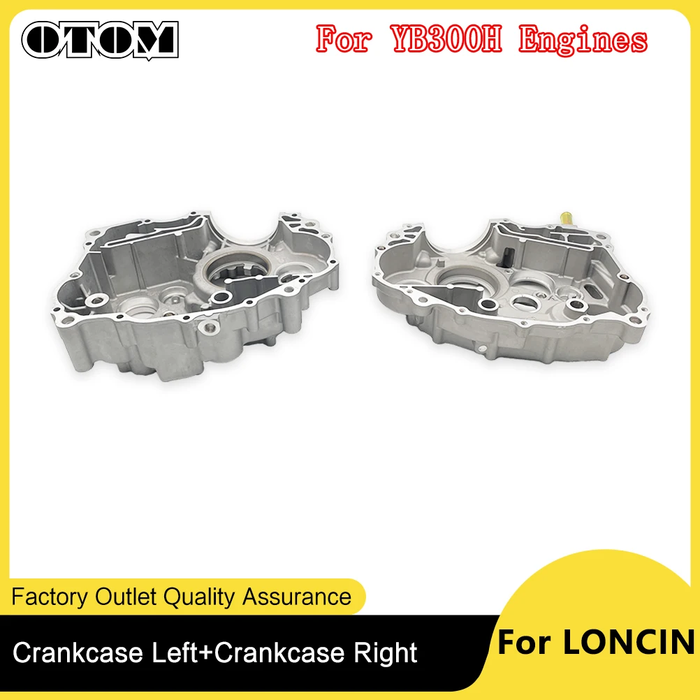 OTOM Motorcycle Left Right Crankcase For LONCIN YB300H Engines KEWS K23 HENGJIAN S7 Middle Box Side Crank Case