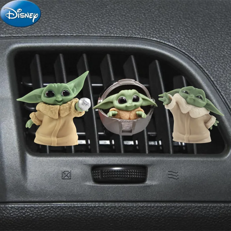 New Disney Baby yoda Car Perfume clip Star wars figures Toys Car Air Conditioning Air Outlet Kawaii Car Interior Decoration Gift