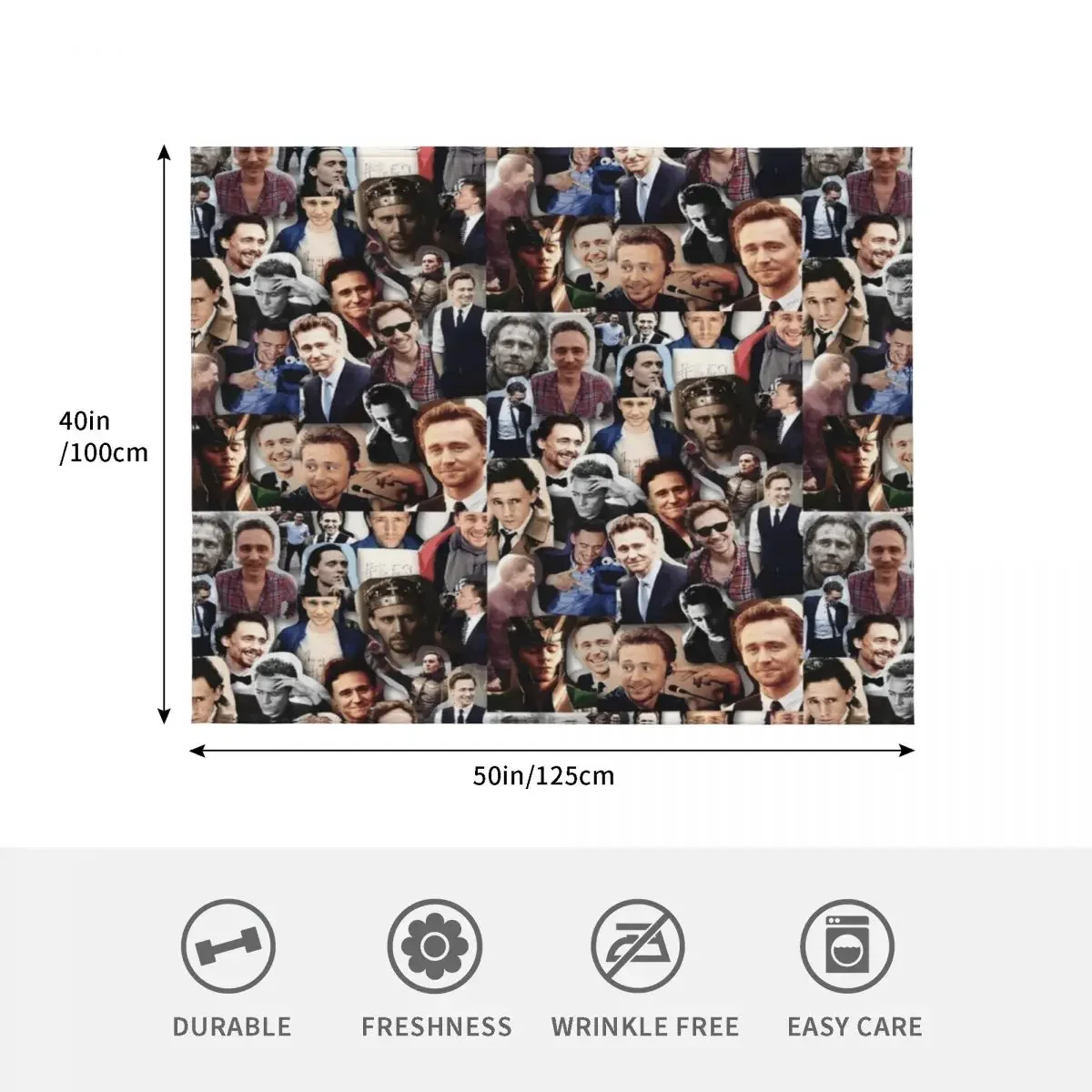 توم هيدلستون كولاج رمي بطانية الأرائك الزخرفية الطفل للأطفال أريكة سرير البطانيات #4