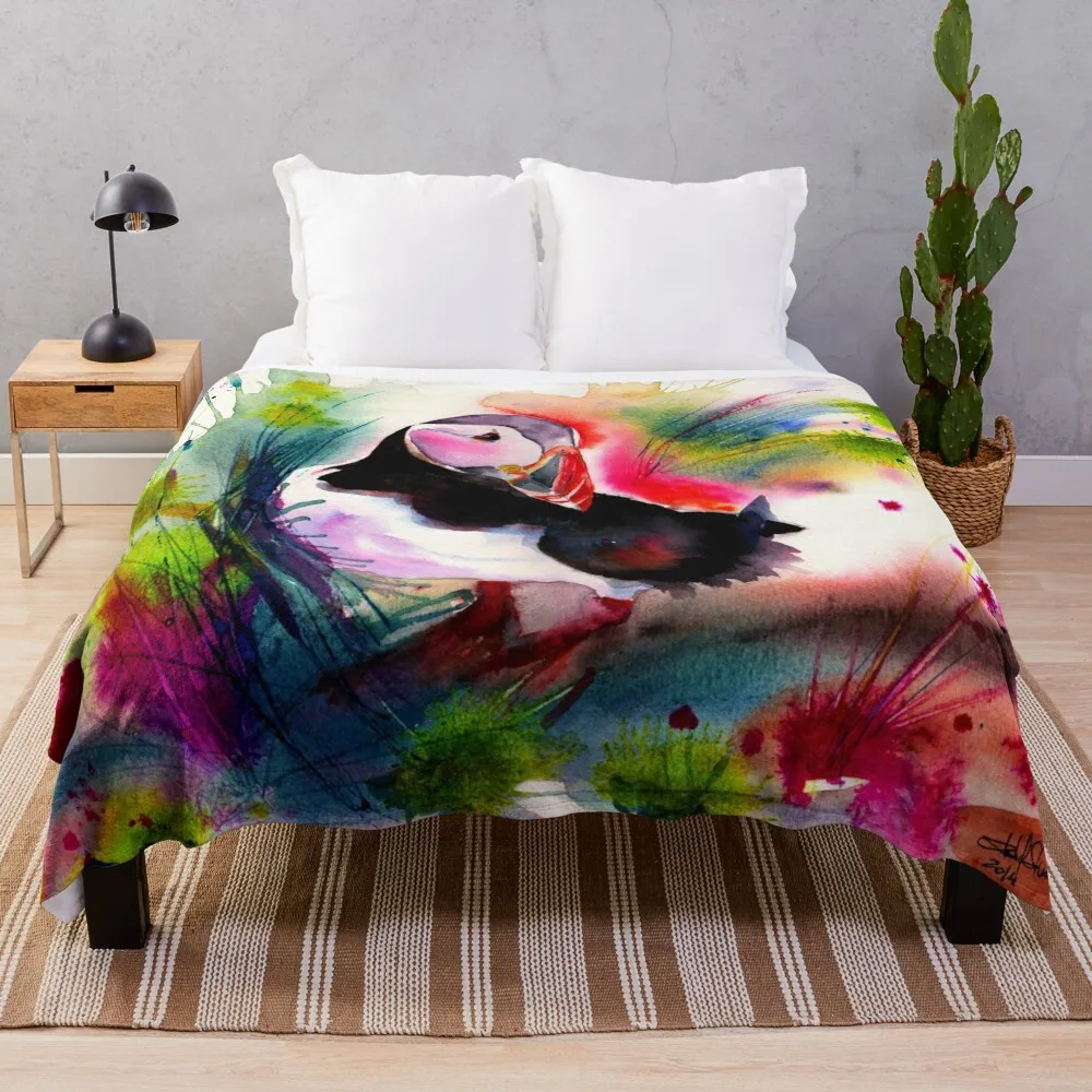 Puffin Throw Blanket Dorm Room Essentials Bed Fashionable Blanket Extra Large Throw Blanket Designer Blankets