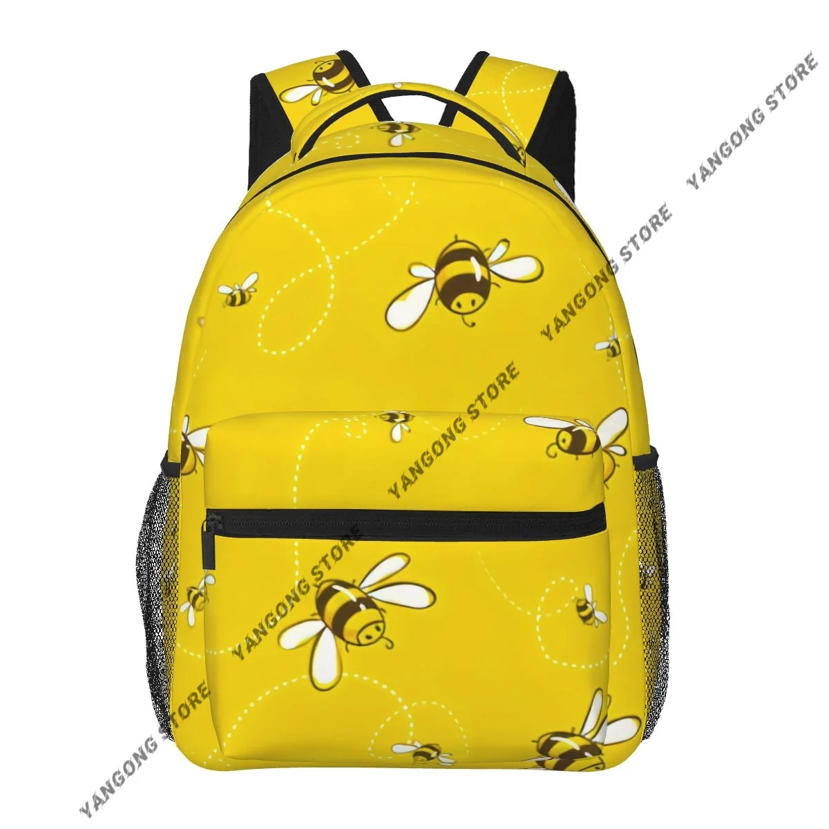 Teenager Bookbag Backpack Travel Bag Cute Flying Bees Illustration Backpack For Laptop School Bags