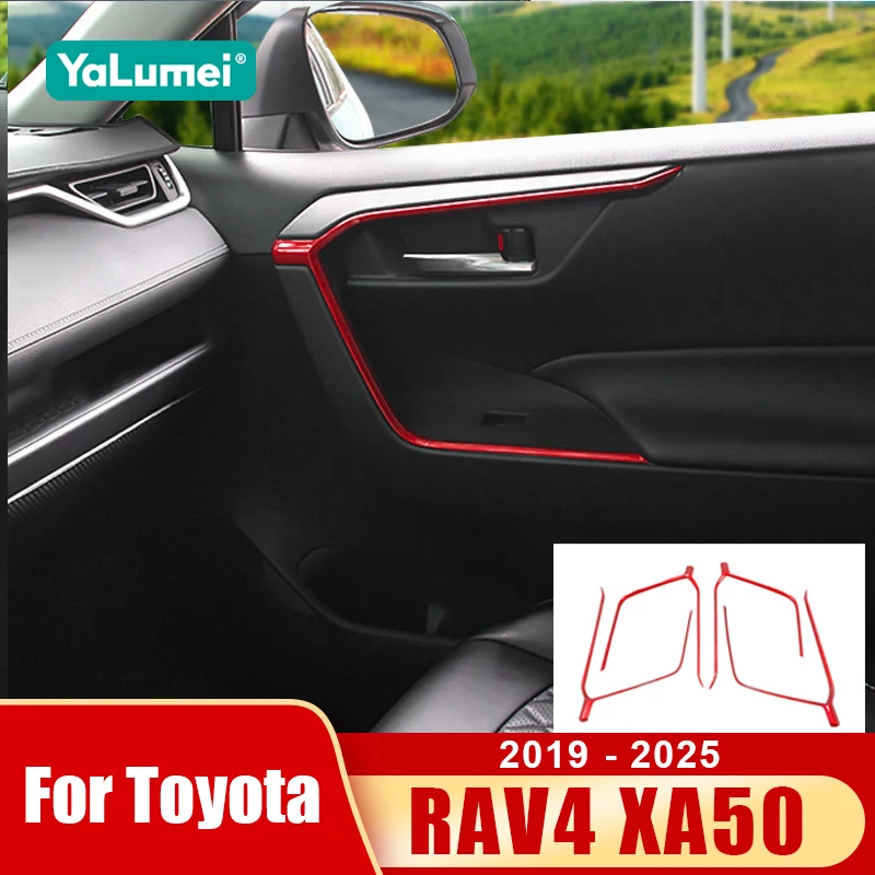 Für Toyota RAV4 XA50 2019 2020 2021 2022 2023 2024 2025 RAV 4 Hybrid Autotürverkleidung Armlehnenabdeckung Türgriffverkleidung Zubehör
