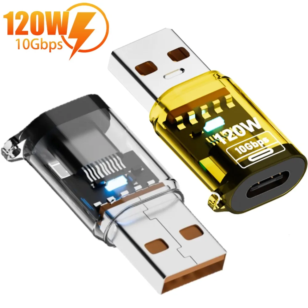 

Адаптер типа C к USB 32 OTG, 120 Вт, PD, быстрая зарядка, 10 Гбит/с, высокоскоростная передача данных для IPhone15, 16 Samsung, Android, планшета, ноутбука