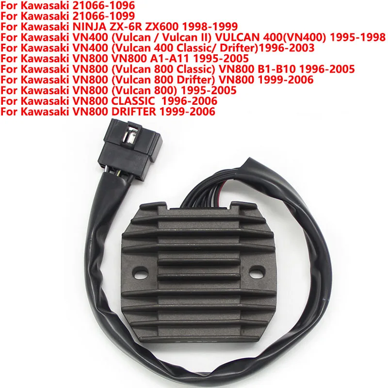 

Motorcycle Voltage Regulator Rectifier for Kawasaki NINJA ZX-6R ZX600 VN400 VULCAN VN800 B1-B10 A1-A11 Classic Drifter DRIFTER