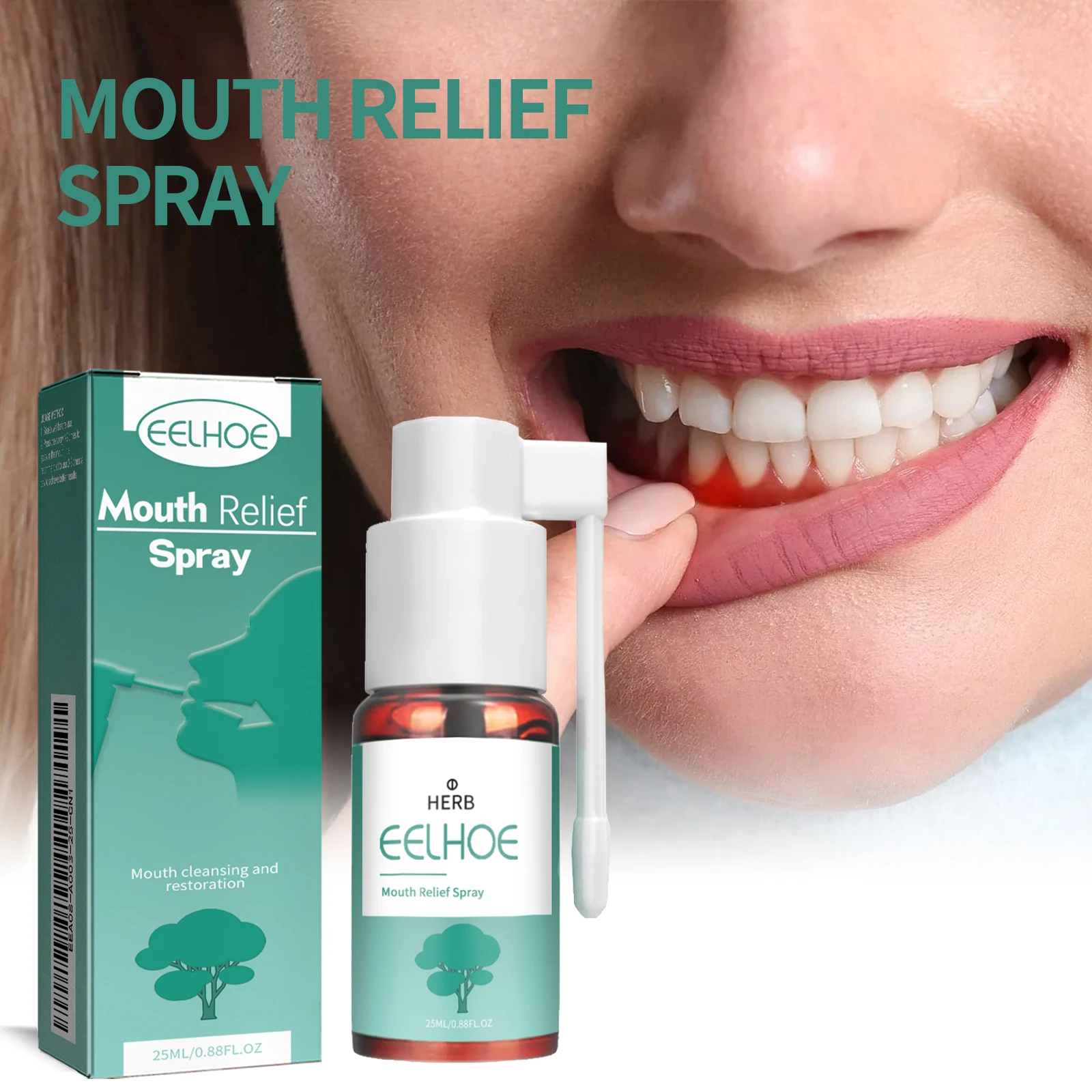 Oral Relief Spray for Relieve Aphthous Sores Bubbling Periodontal Pain Oral Care Spray Gums & Teeth Relief Oral Care Spray