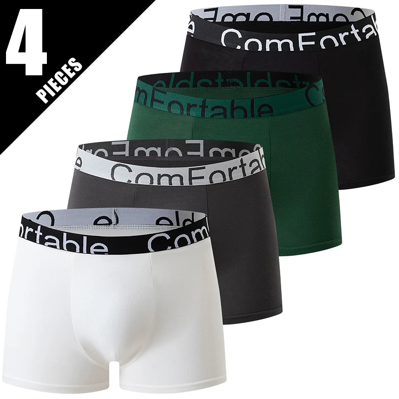 4-Piece Set Of Four Season Men's Boxer Shorts Quick Drying Cool And Comfortable Multi-Color Fashionable Sports Shorts Casual