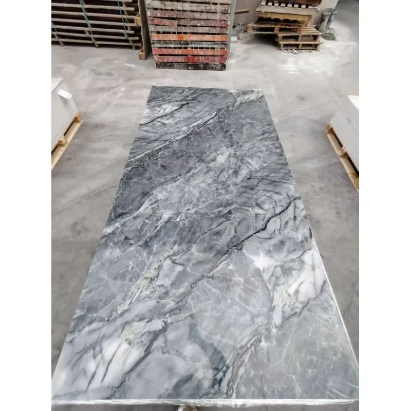 2026 hot High Gloss UV Marble Board 1220*2440mm 1220*2800mm 2.5/2.8/3mm Waterproof PVC UV Sheet for Interior Wall Decoration 7.1