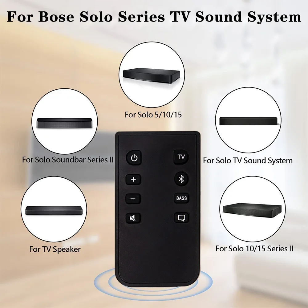 Black ABS Replacement Suitable for Bose Audio Remote Control for Bose Solo 5 10 15 Soundbar series