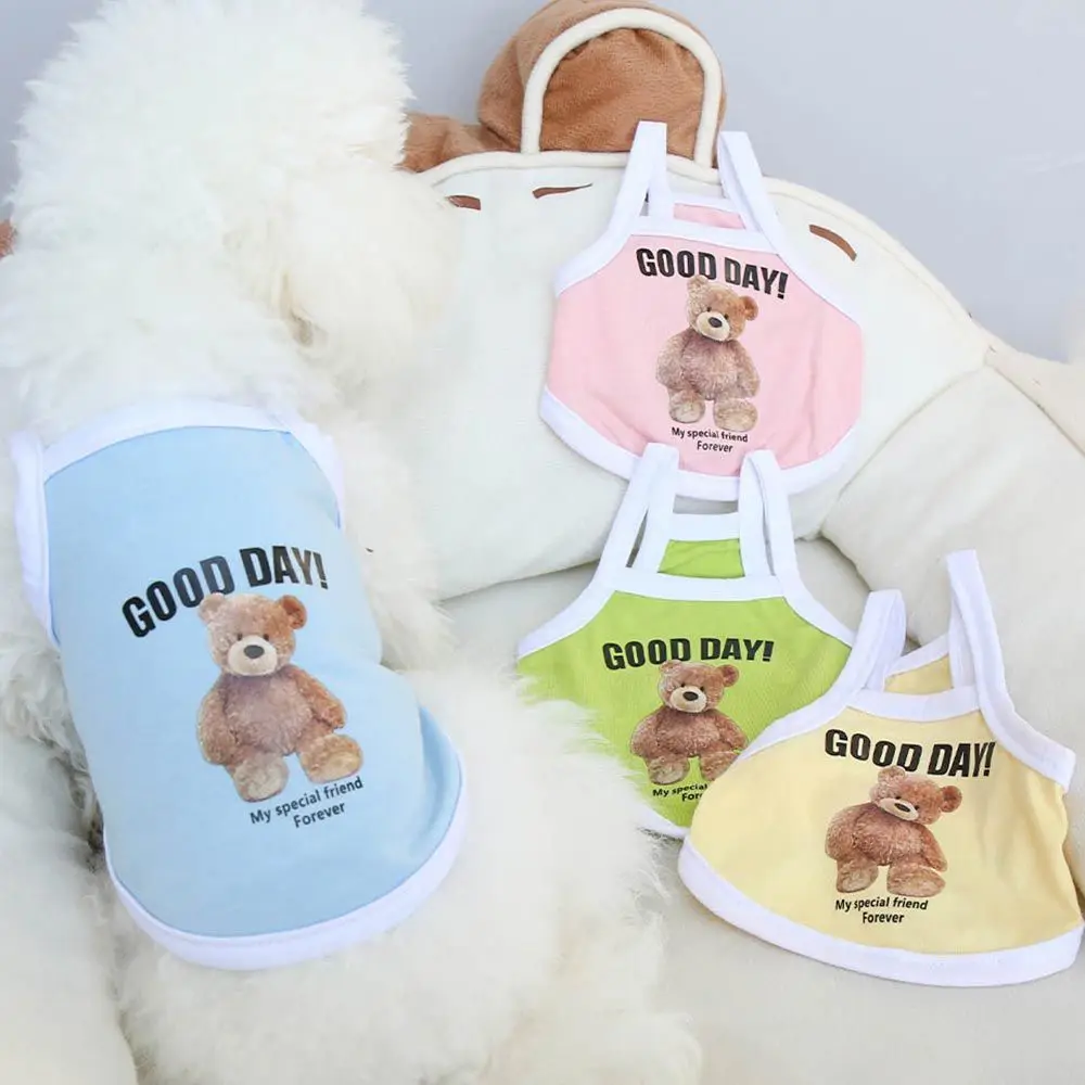 Cat and dog spring and summer clothes thin, cute teddy bear 
