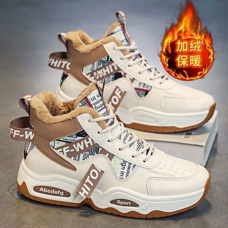 Männer Stiefel 2025, Neue Winter Hausschuhe Warme Männer Schuhe Wasserdicht Nicht-Slip Plüsch Turnschuhe Männlichen Tennis Schuhe Stiefel Männer turnschuhe Winter