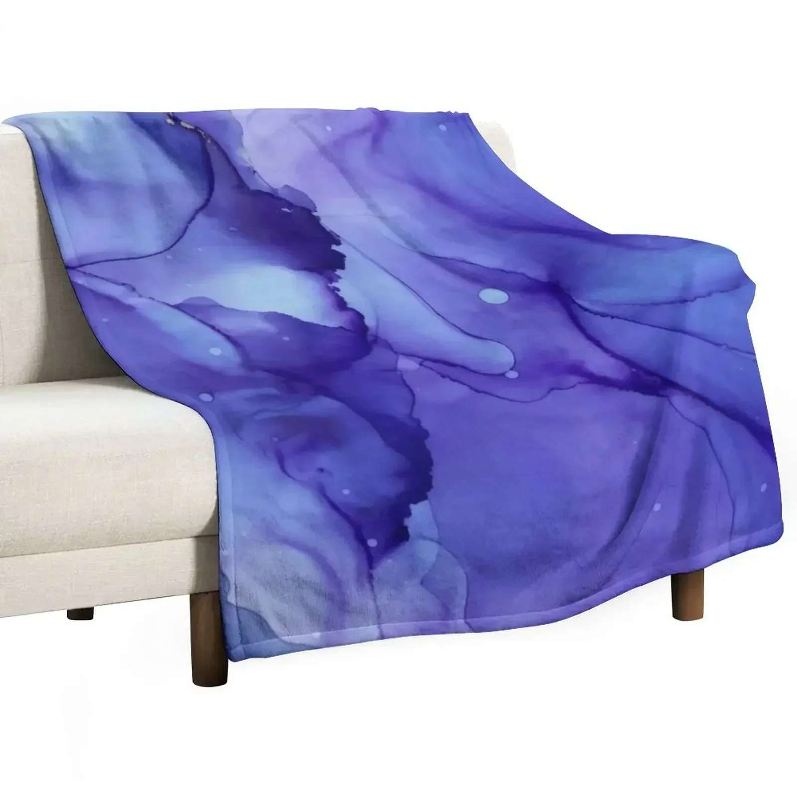 Indigo Clouds Throw Blanket Tourist Flannel Fabric Blankets