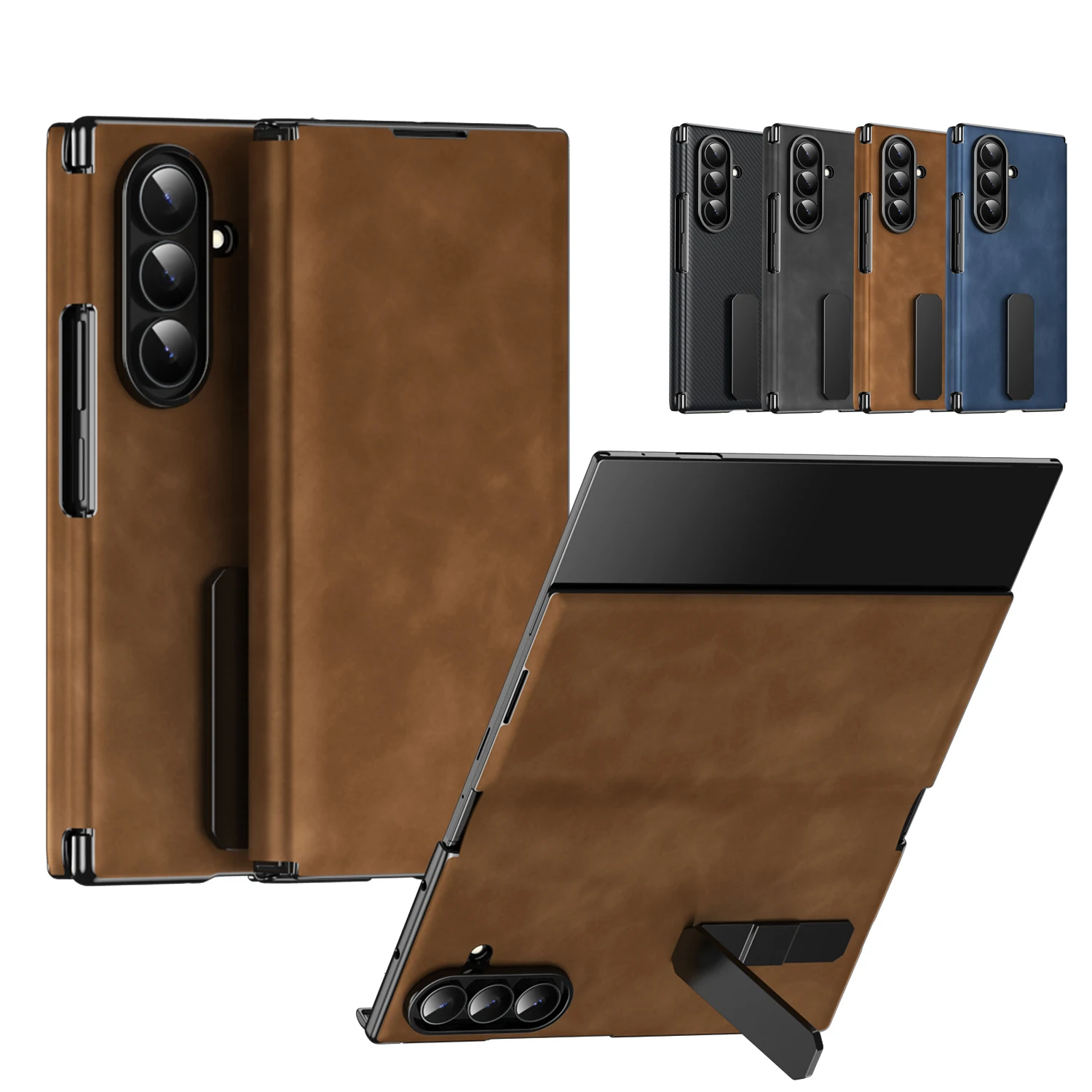 

Flip Leather Phone Cases For Samsung Galaxy Z TriFold Case Holder Design with Pen Protective Back Cover Business Style