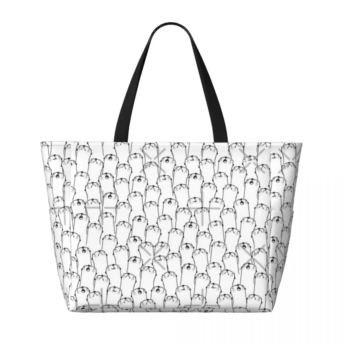 Borsa da viaggio da spiaggia con motivo a lontra, borsa Tote Trendy Shopping sport regalo di compleanno modello Multi-stile