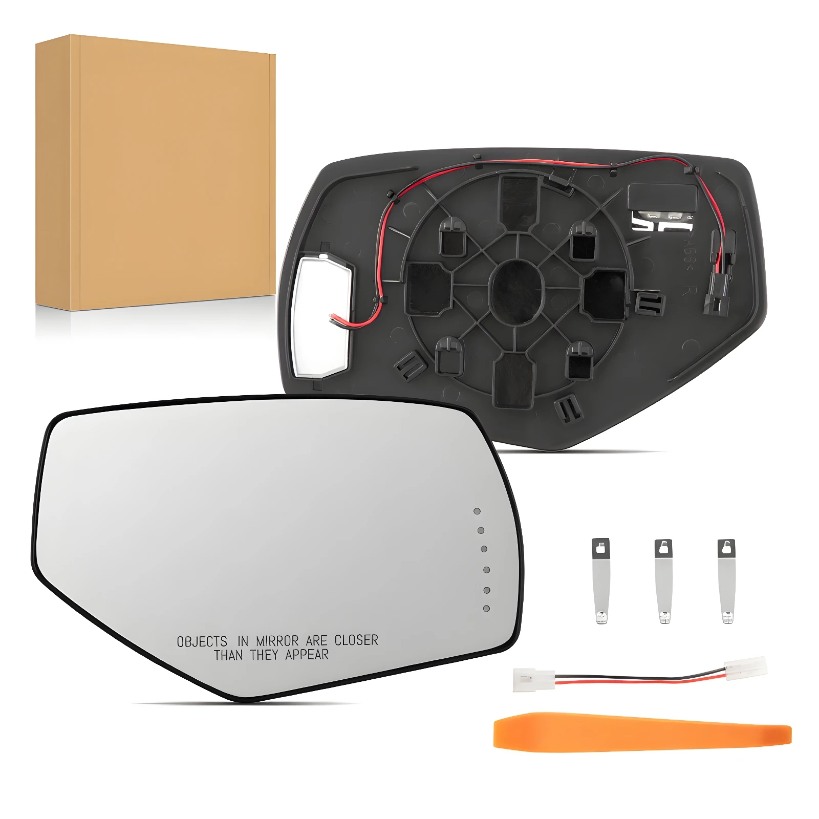 Passenger Side Power Heated Mirror Glass w/ Signal For Chevy Silverado 2014-2018