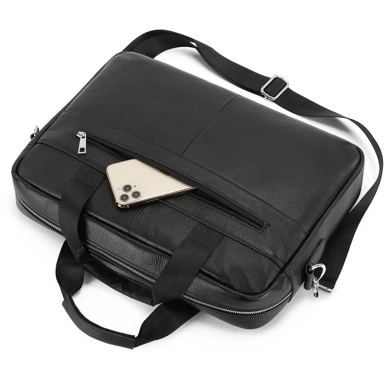 Valigetta in pelle di mucca da uomo nuova Borsa a tracolla grande Borsa a tracolla per documenti vintage Borsa da ufficio per uomo Custodia per attache