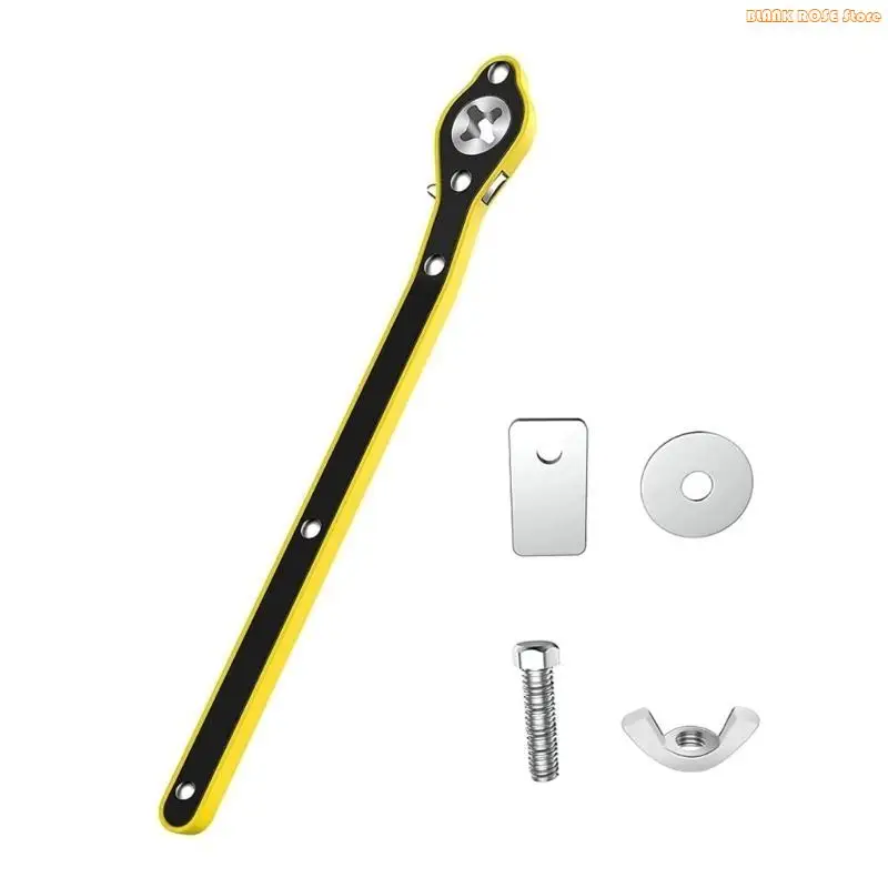 K1AE 360°Swivel Tire Wheel Jacks Ratchet Wrench for Tire Wheel Repair