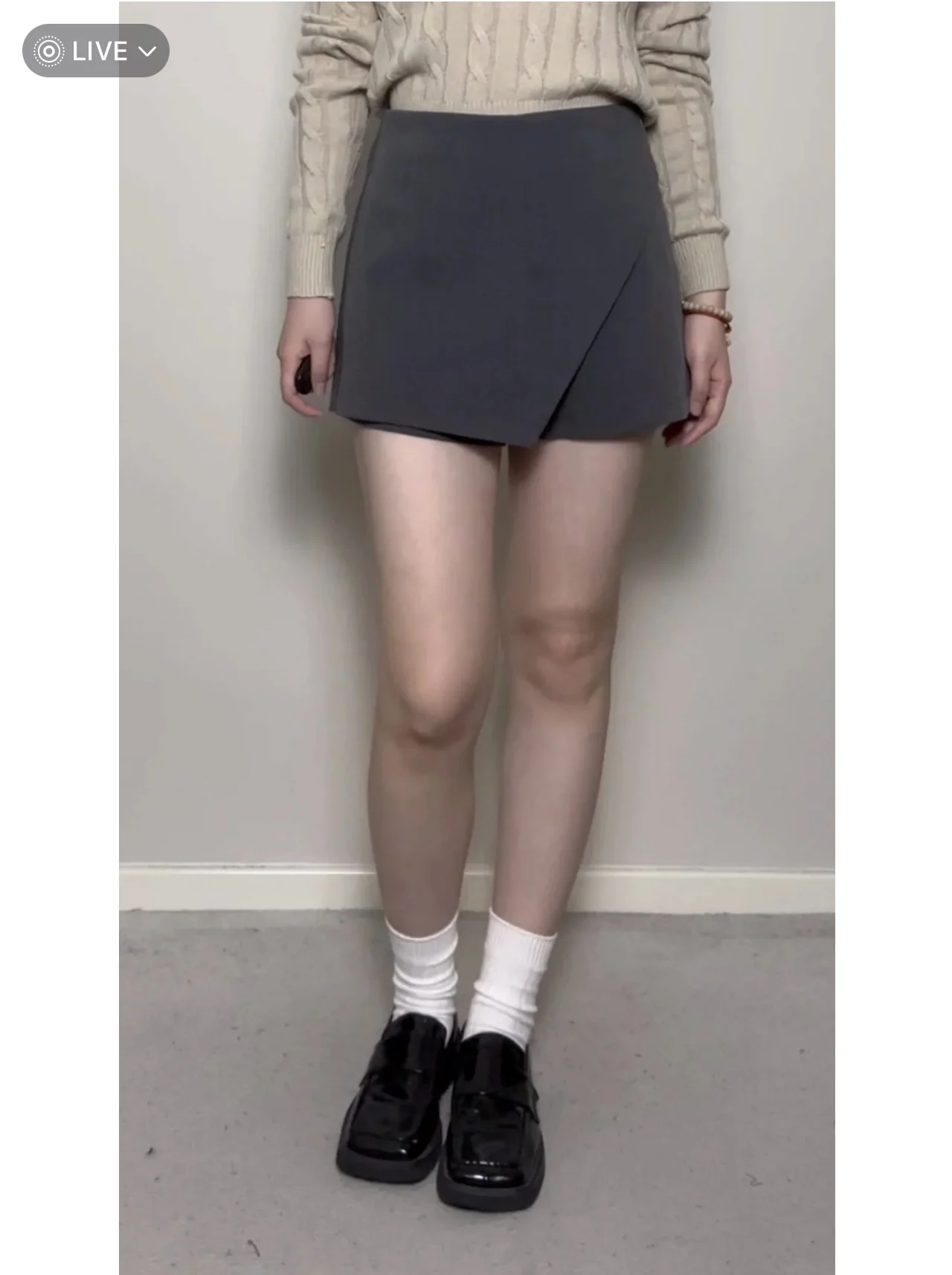 LIBIELIY Spring New Women's Simple Fashion Asymmetrical Design Commuter Everything With Mini Sexy Mid-rise Short Culottes