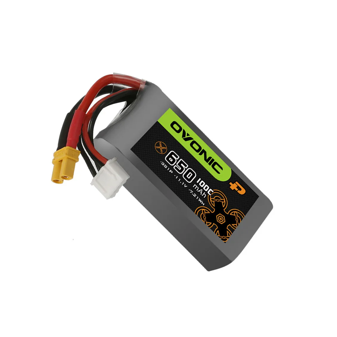 Imagem -03 - Ovonic-lipo Bateria 3s1p 11.1v 650mah 100c Xt30 Plug para Helicóptero rc Quadcopter Drone de Corrida Fpv Peças 3s