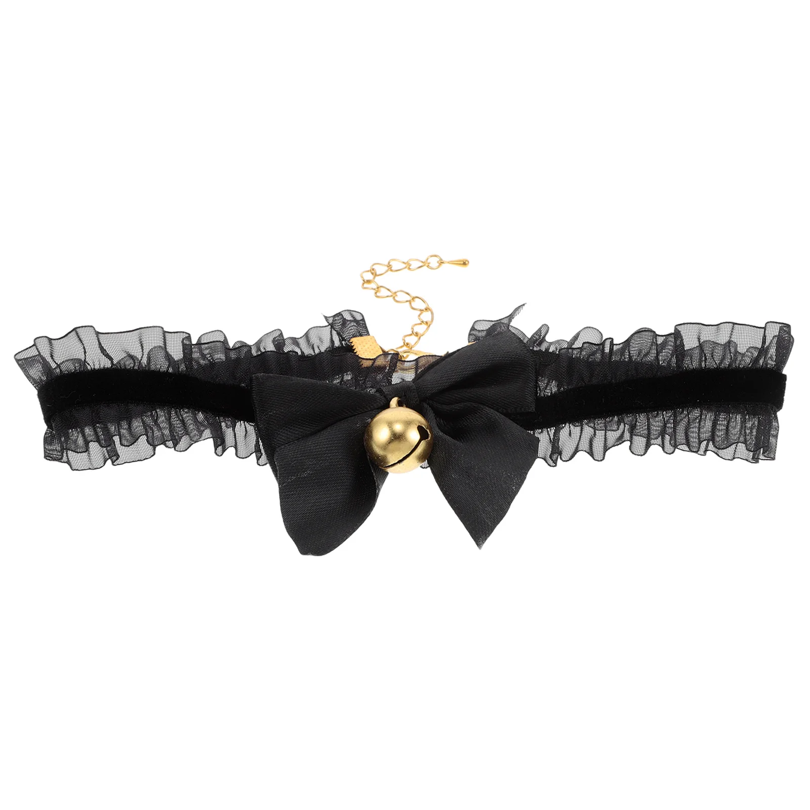 

Butterfly Bowknot Bell Choker Necklace For Women Lolita Lace Collar Cosplay Jewelry Vintage Style Neck Accessory