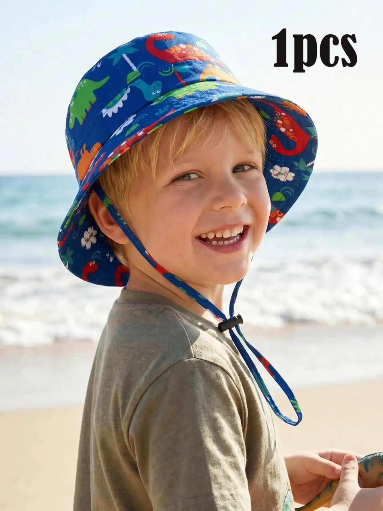 1 Stück 3-8 Jahre Jungen Neuer Bunter Dinosaurier-Fischerhut, Einfacher Sonnenhut, Leichte Kopfbedeckung für Frühling Sommer Outdoor Tägliches Tragen