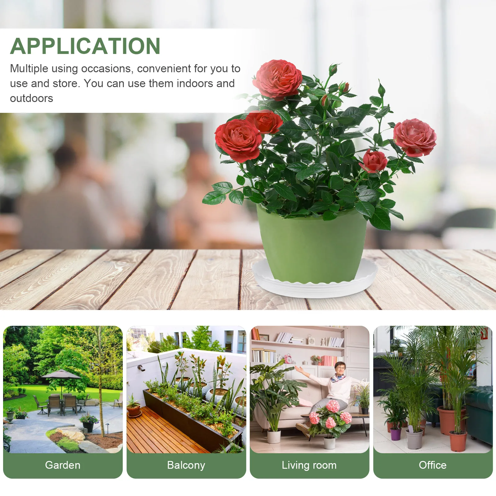 

25 Pcs Flowerpot Tray White 140mm 160mm 180mm 200mm 220mm Sizes Plant Pot Trays Gardening Bases Durable Plastic