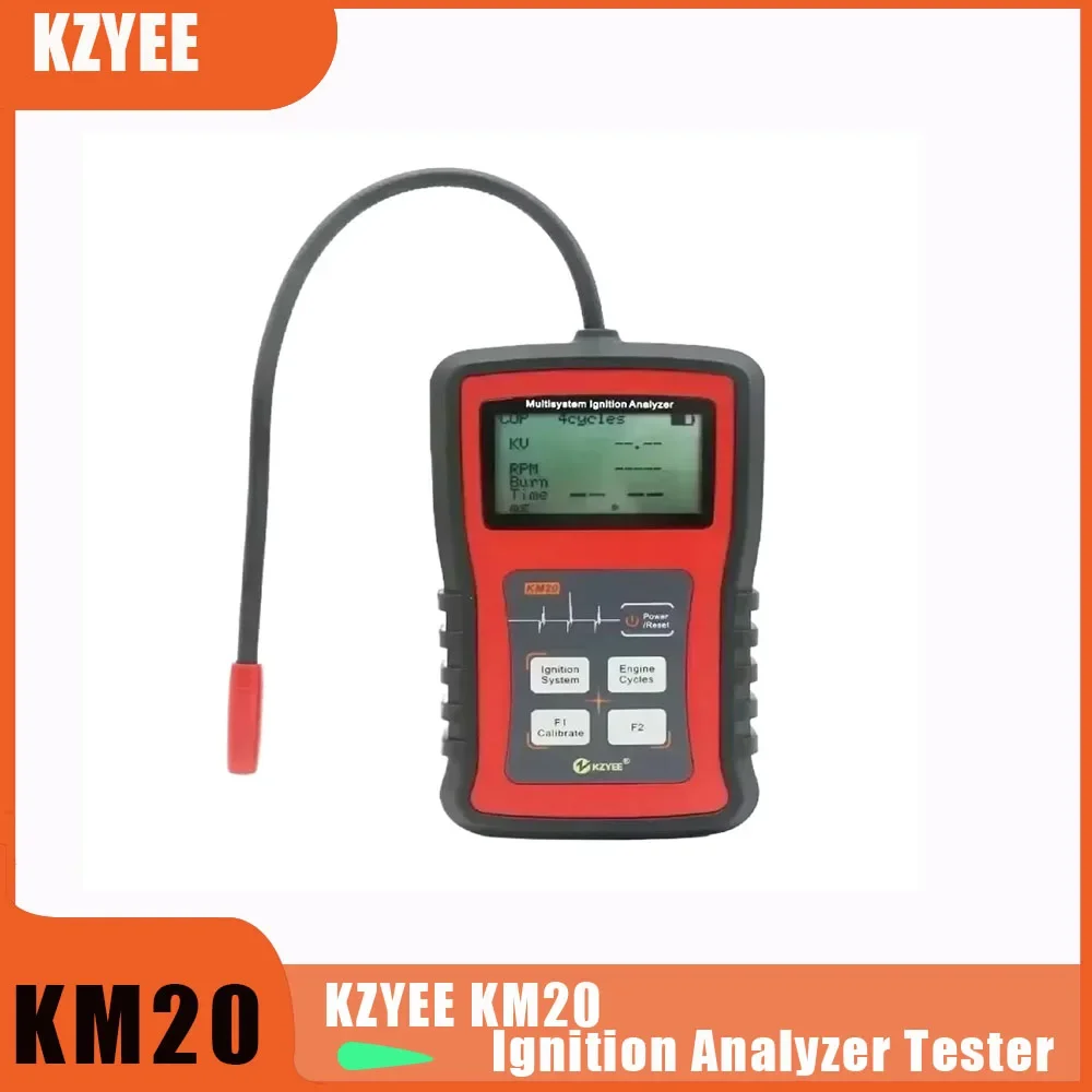KZYEE KM20 Multi-system Tools Ignition Analyzer Tester Measure Spark Volt Spark Plug Tester High Voltage Car Coil Detection