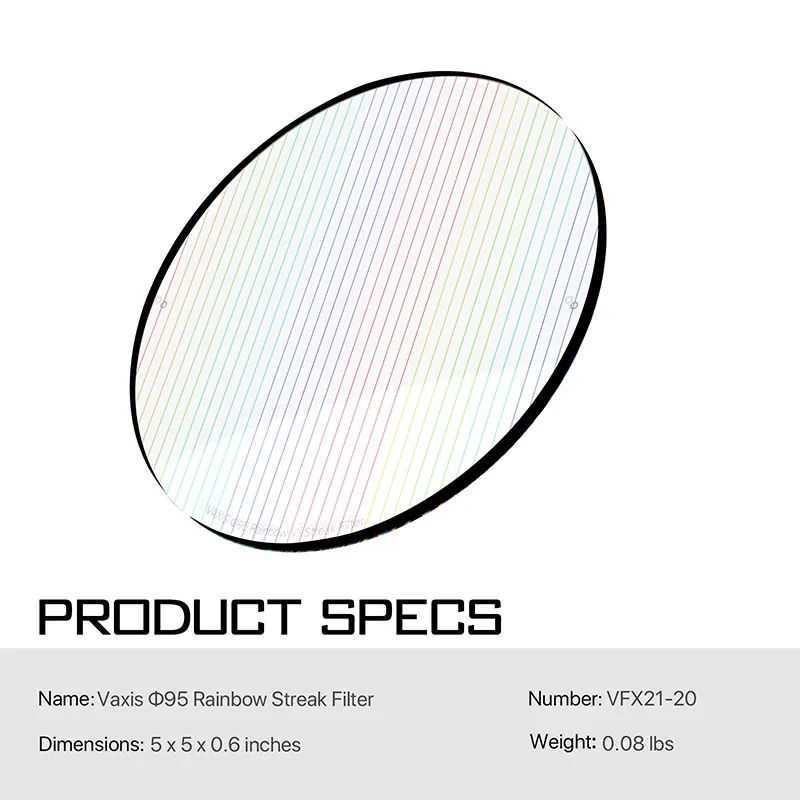 Vaxis 95mm filtro irnd arco-íris dazzle filtro névoa pura preto pro filtro polarizador para fotografia de vídeo tilta Mb-T16