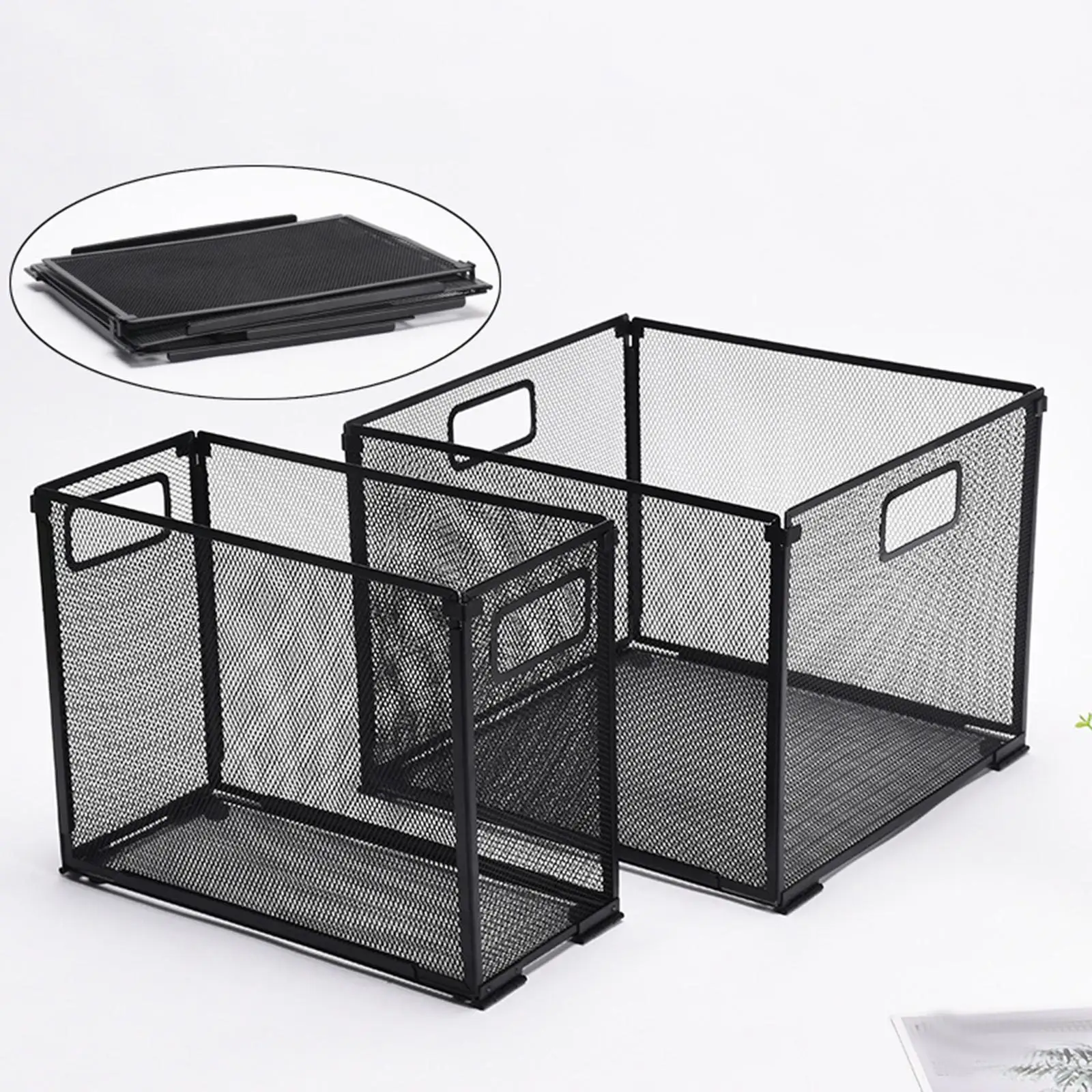 Hanging File Folder Organizer /Folder Storage Box /Hanging File Holder/ Rack Frame Mesh Metal File Organizer Box